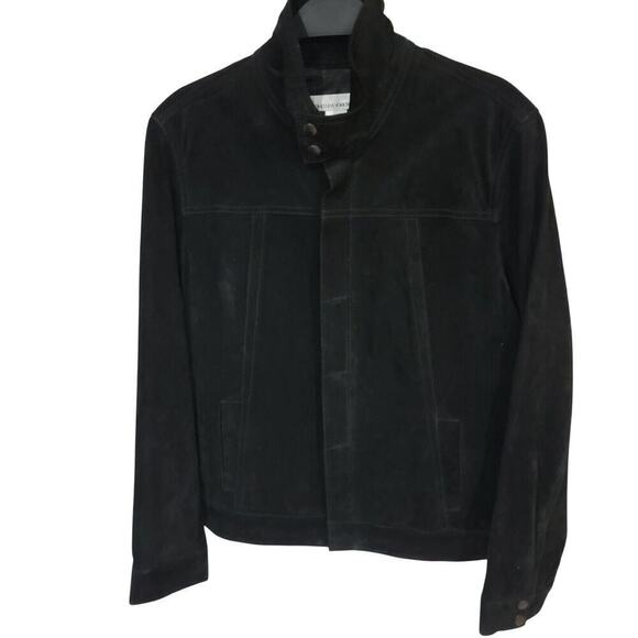 Jones New York Jackets & Blazers - Jones Sport Black Suede Leather Jacket Womens Large Y2K New Bomber Classic